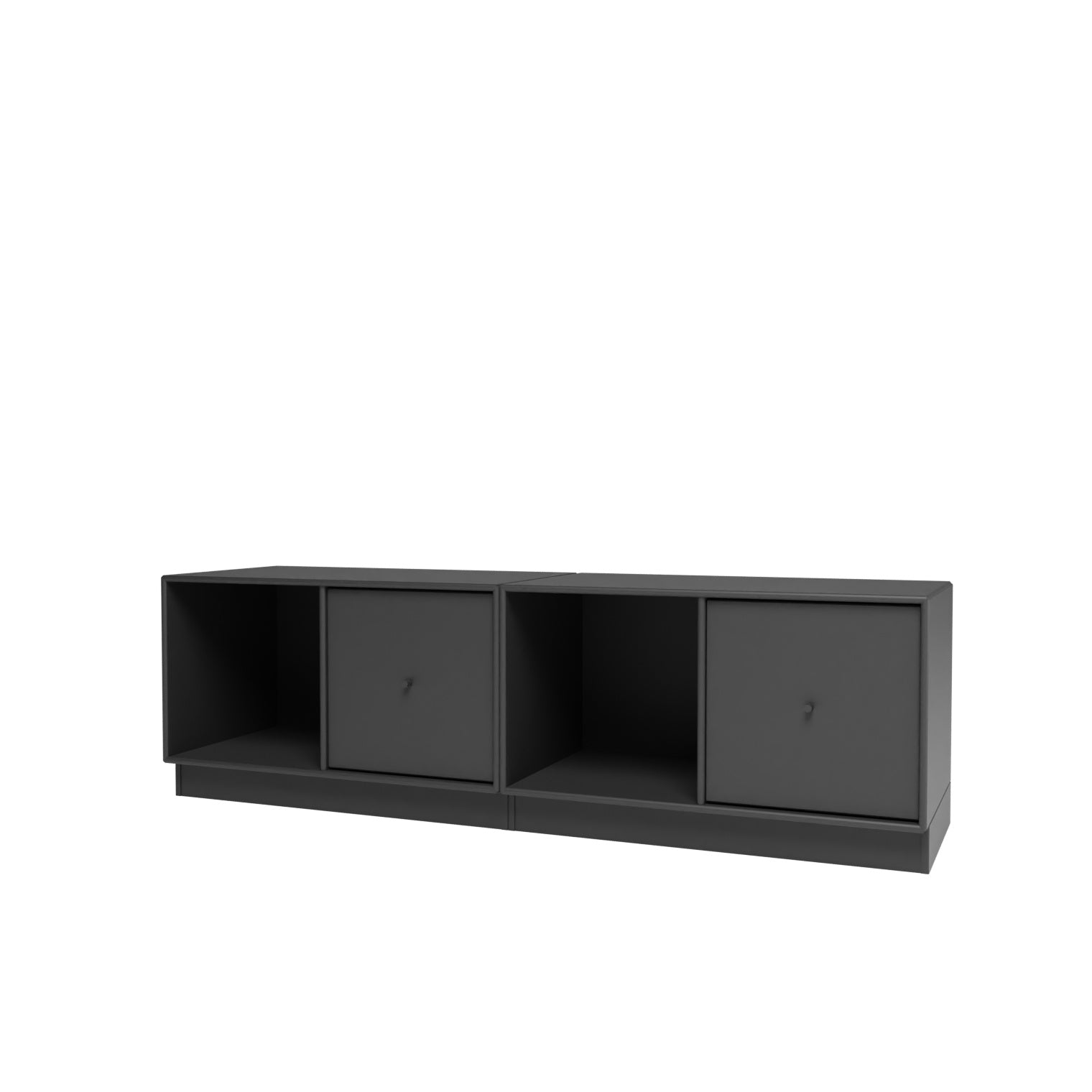 Montana REST II opbevaringsbænk i Anthracite med sokkel 7 cm