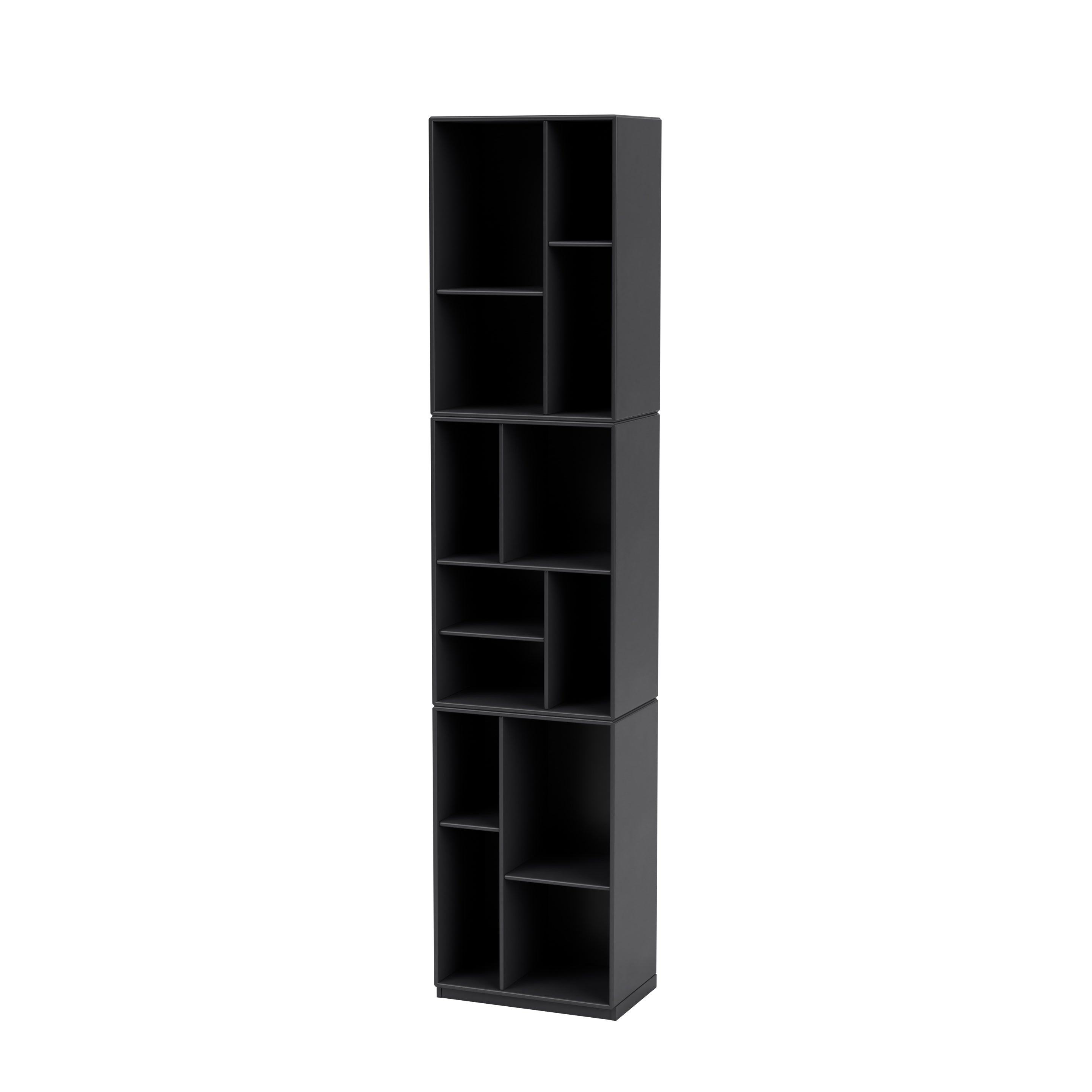 Montana LOOM smal bogreol i Anthracite med sokkel 3 cm