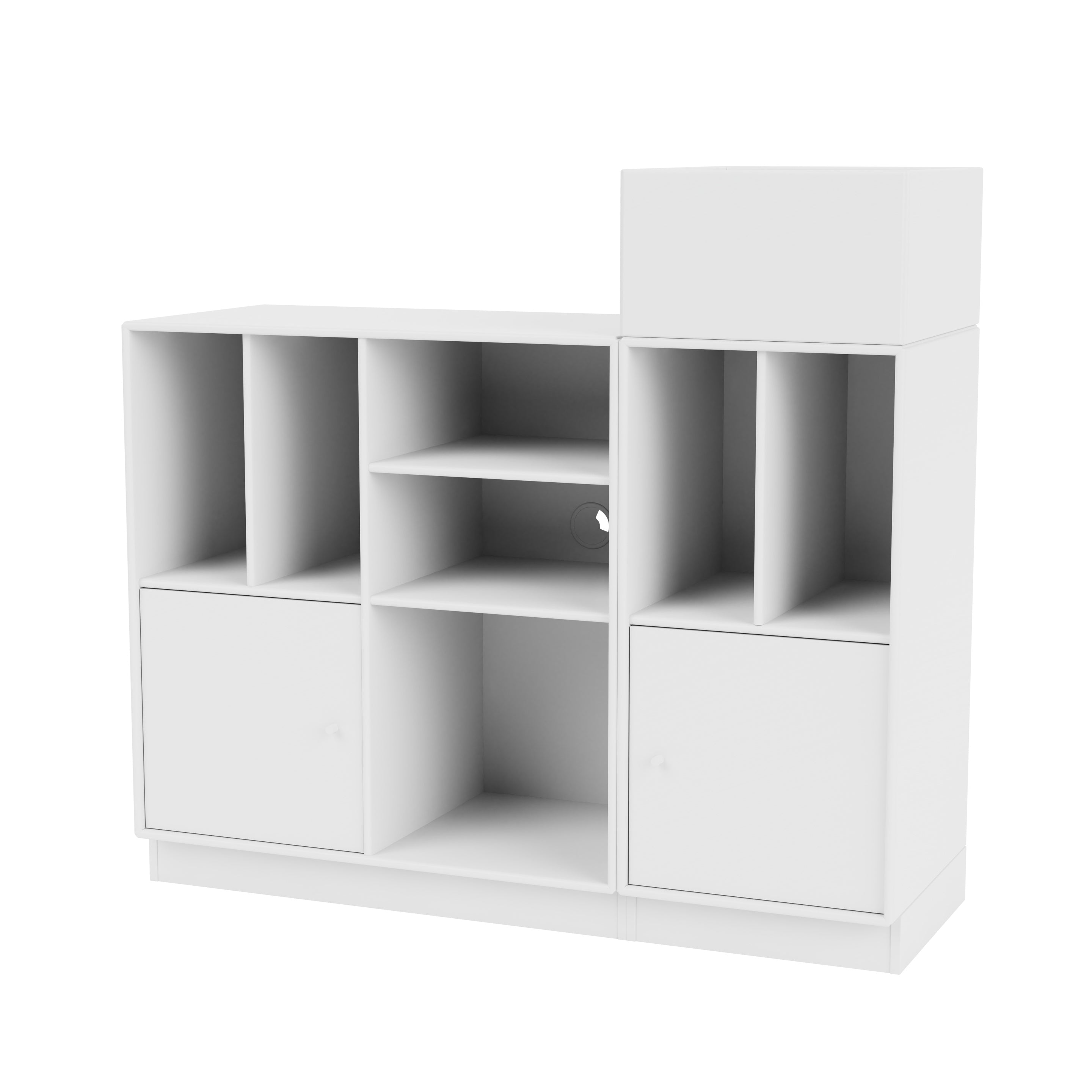 Montana SPIN III reol til vinyler i Snow med sokkel 7 cm
