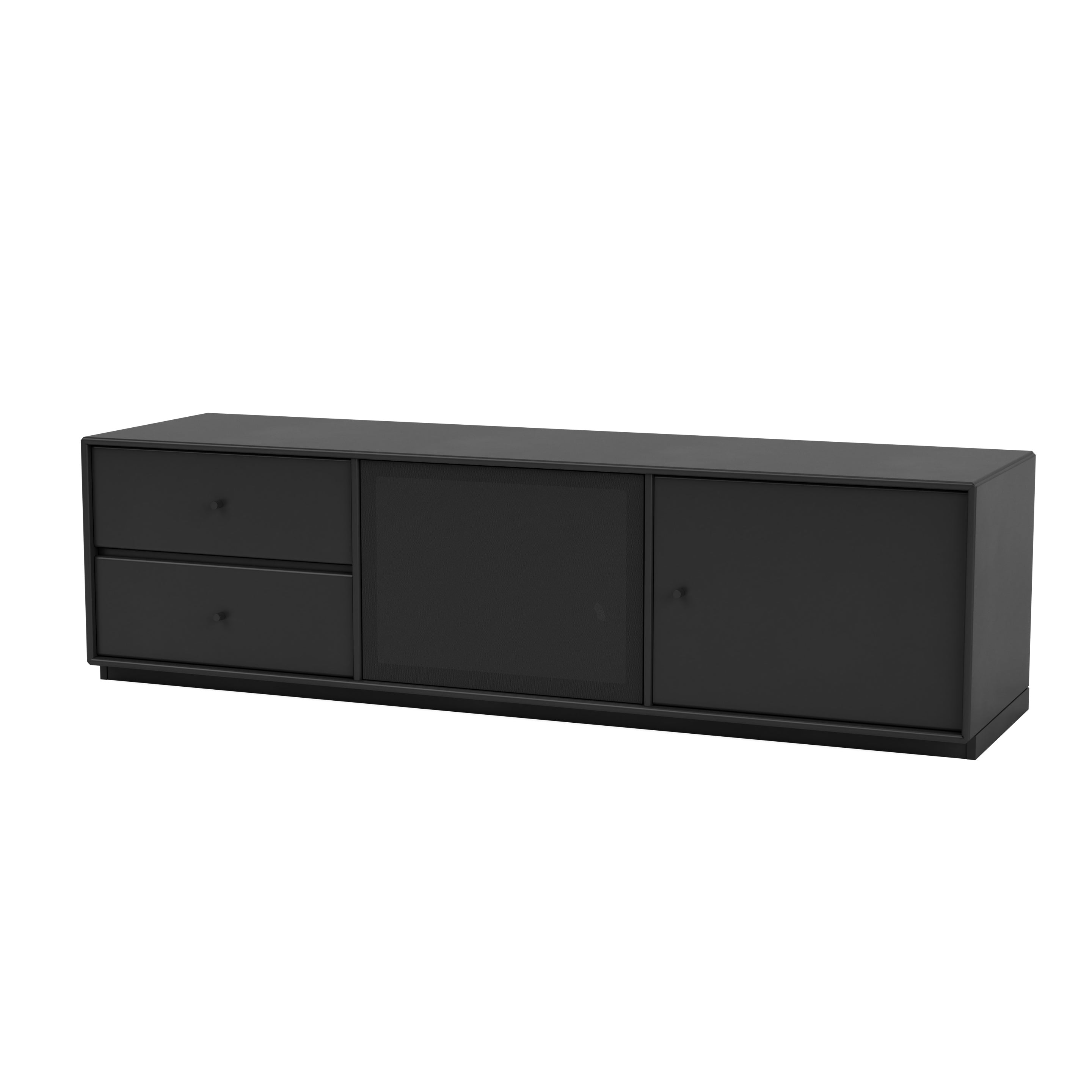 Montana OCTAVE VI TV-bord i Black med sokkel 3 cm