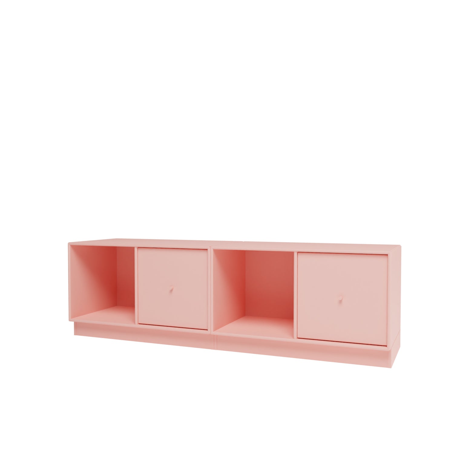 Montana REST II opbevaringsbænk i Ruby med sokkel 7 cm