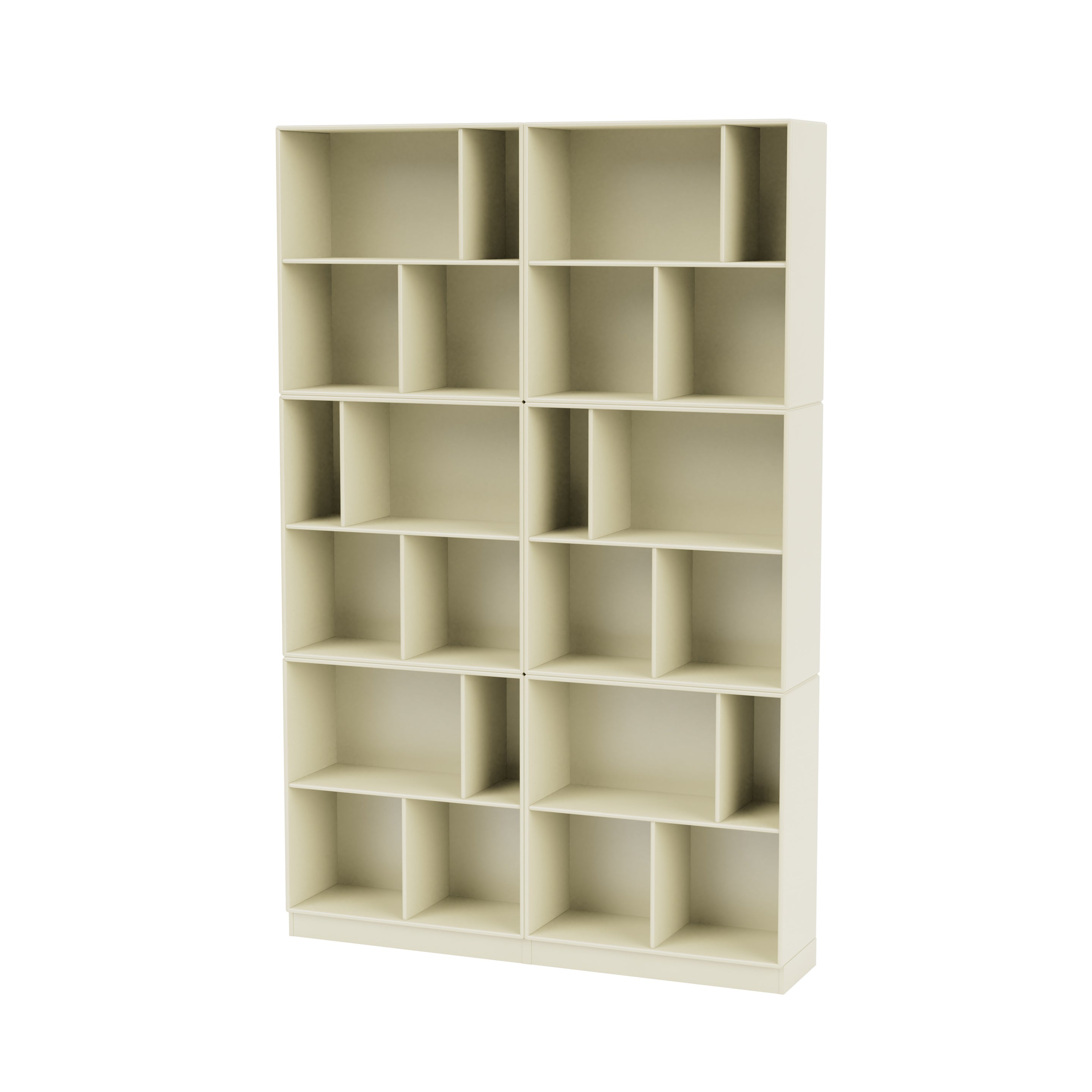 Montana READ klassisk bogreol i Vanilla med sokkel 7 cm