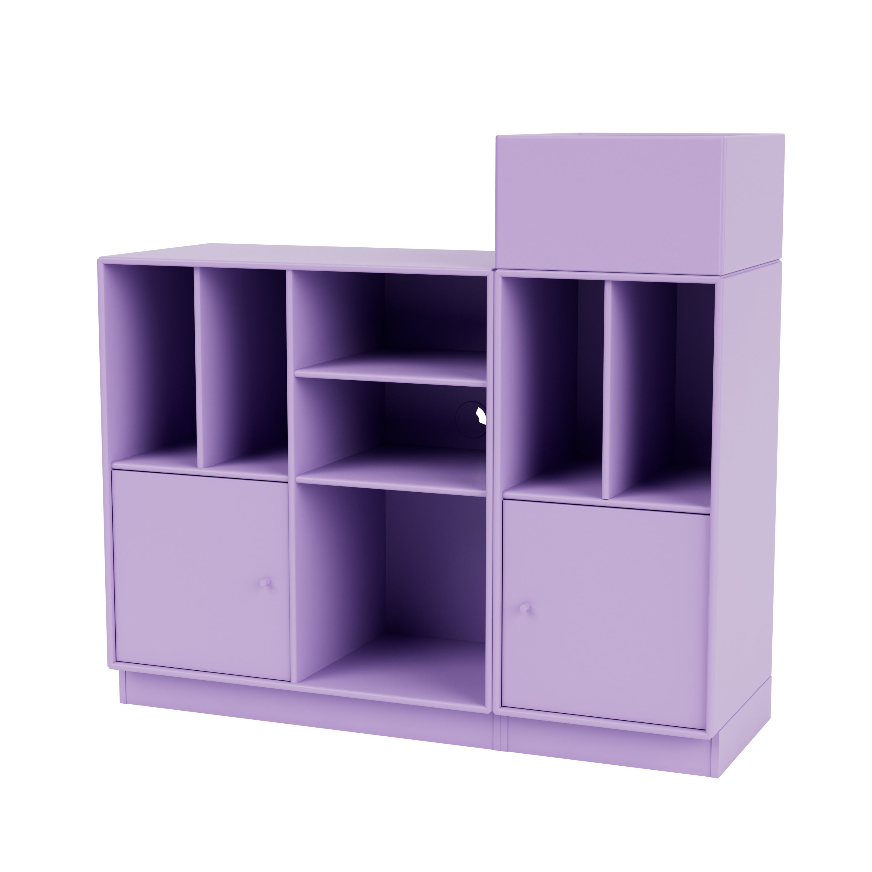 Montana SPIN III reol til vinyler i Iris med sokkel 7 cm