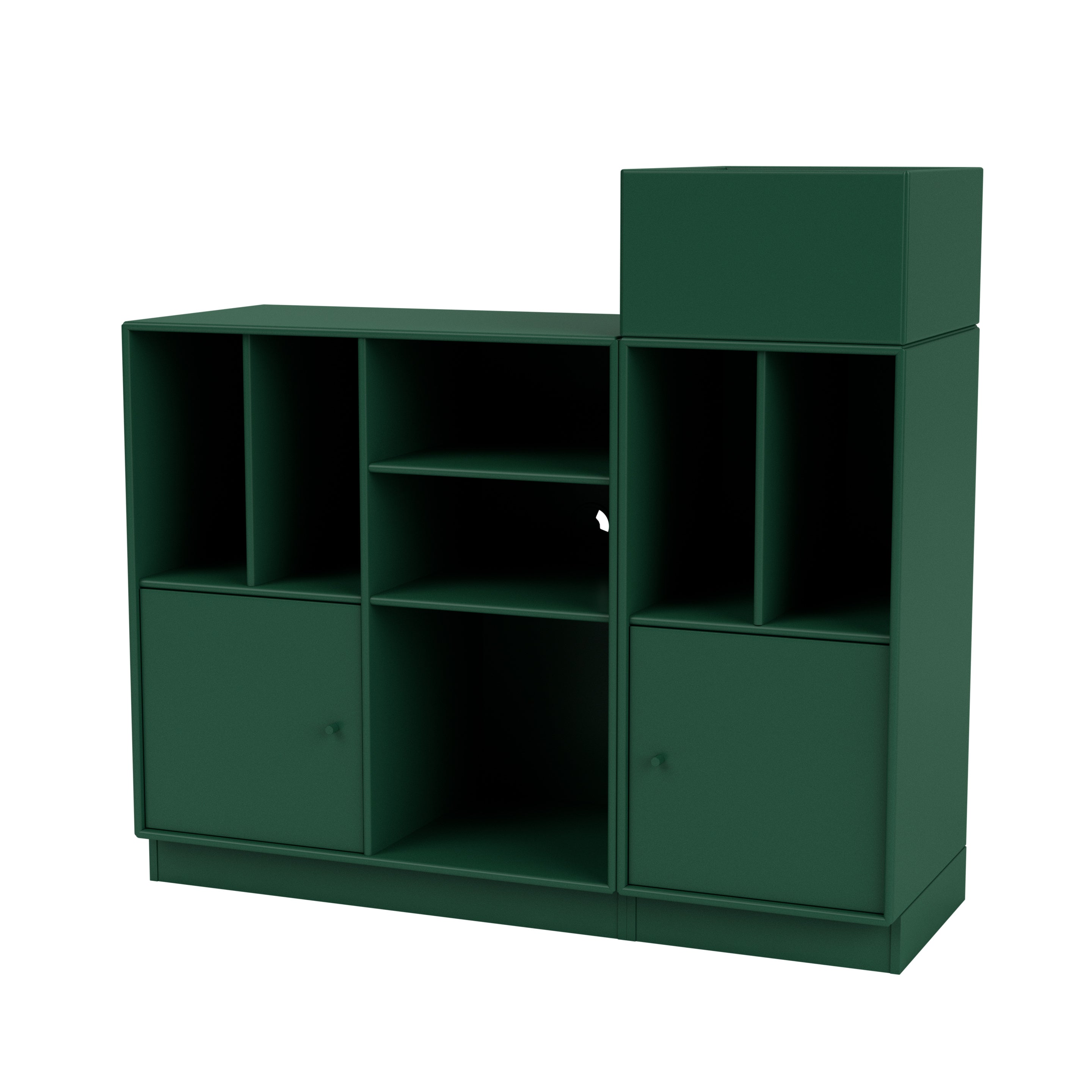 Montana SPIN III reol til vinyler i Pine med sokkel 7 cm