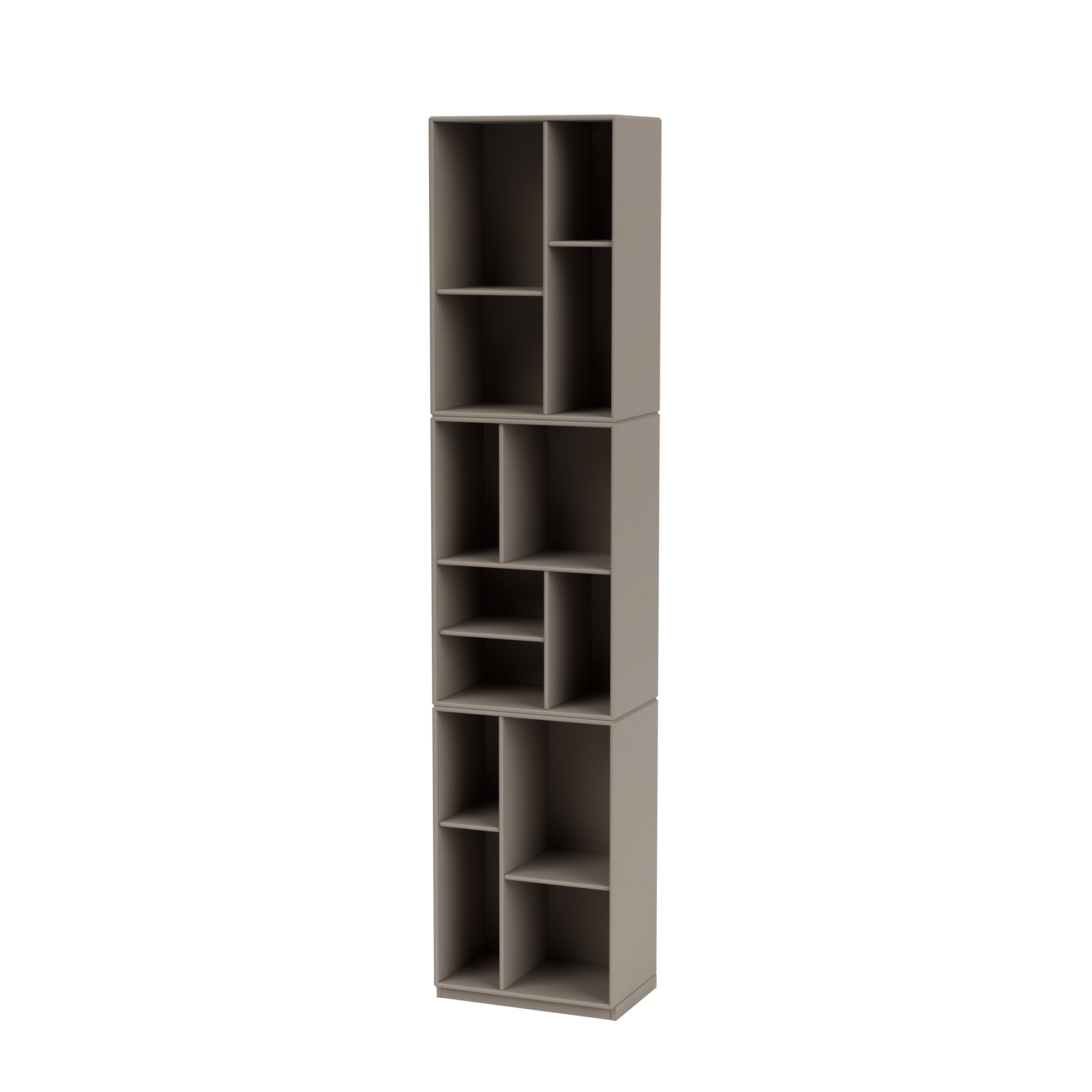 Montana LOOM smal bogreol i Truffle med sokkel 3 cm