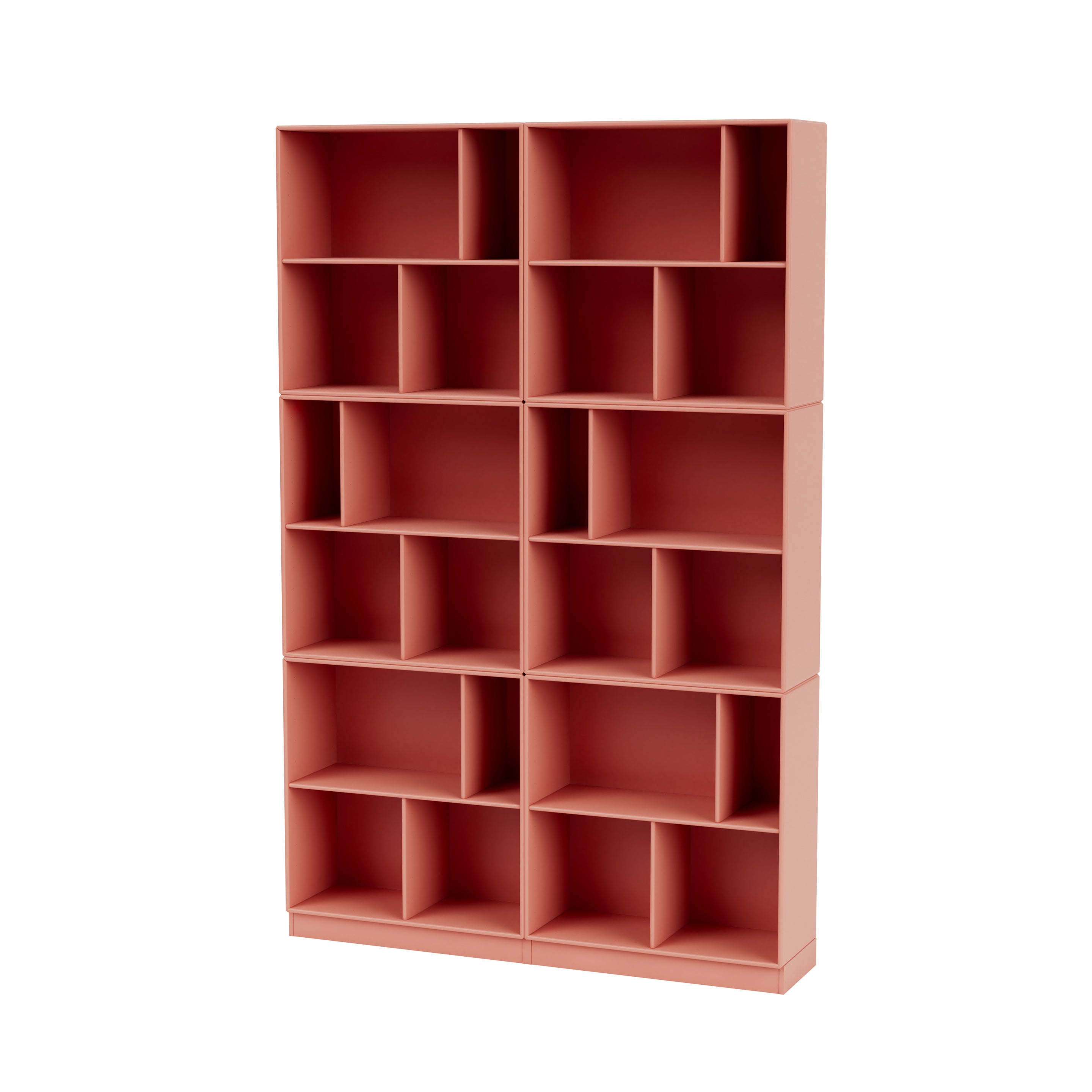 Montana READ klassisk bogreol i Rhubarb med sokkel 7 cm