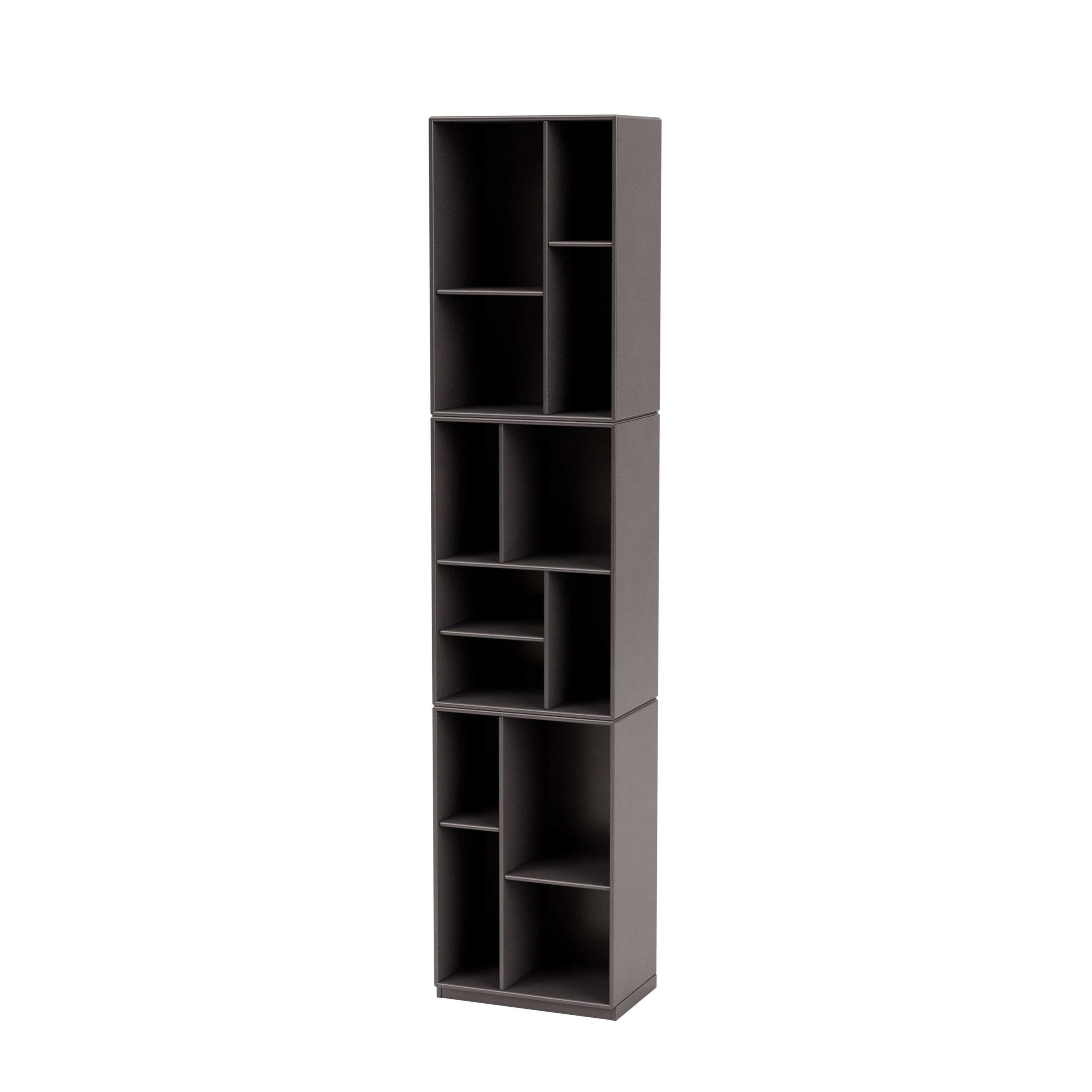 Montana LOOM smal bogreol i Coffee med sokkel 3 cm