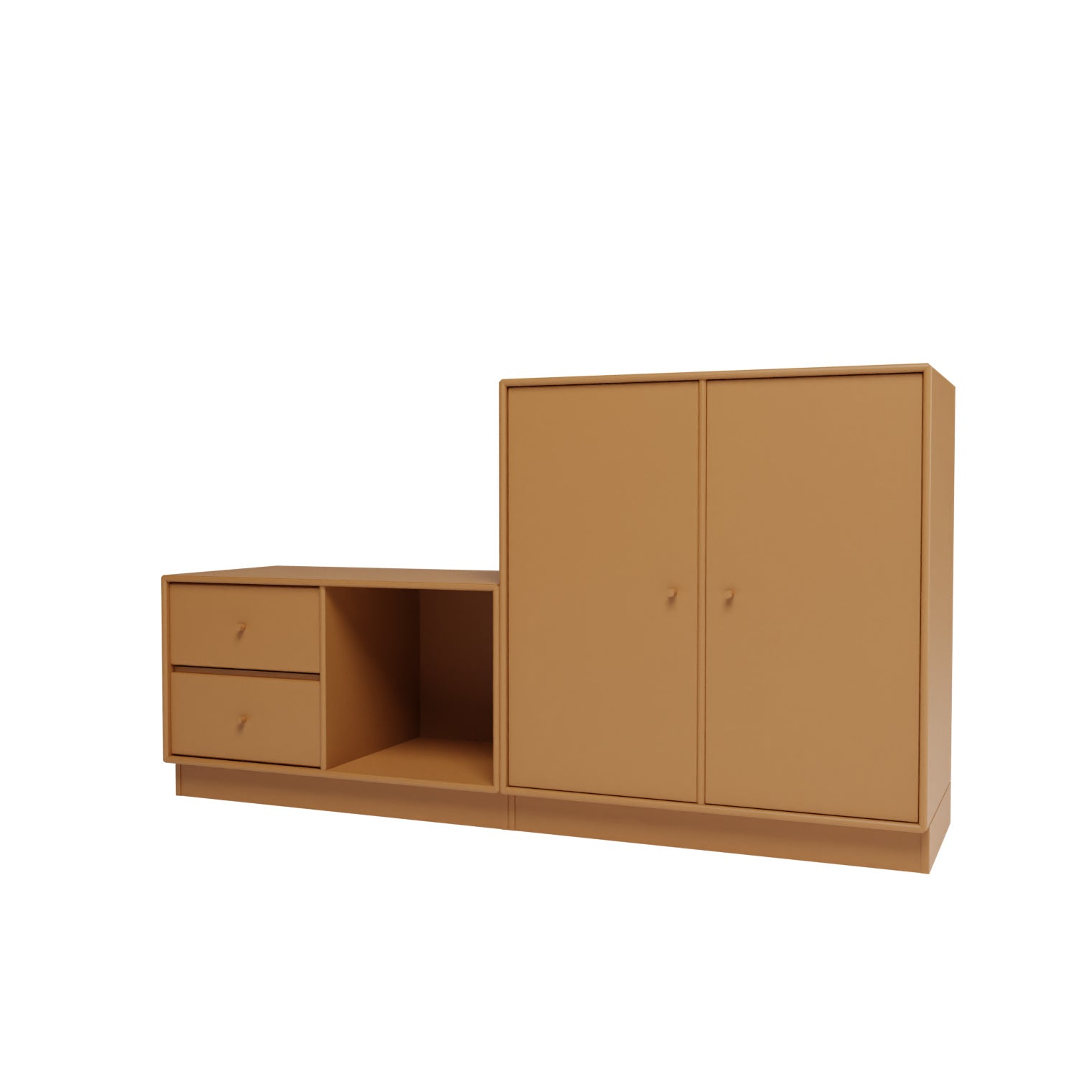 Montana REST I opbevaringsbænk i Amber med sokkel 7 cm
