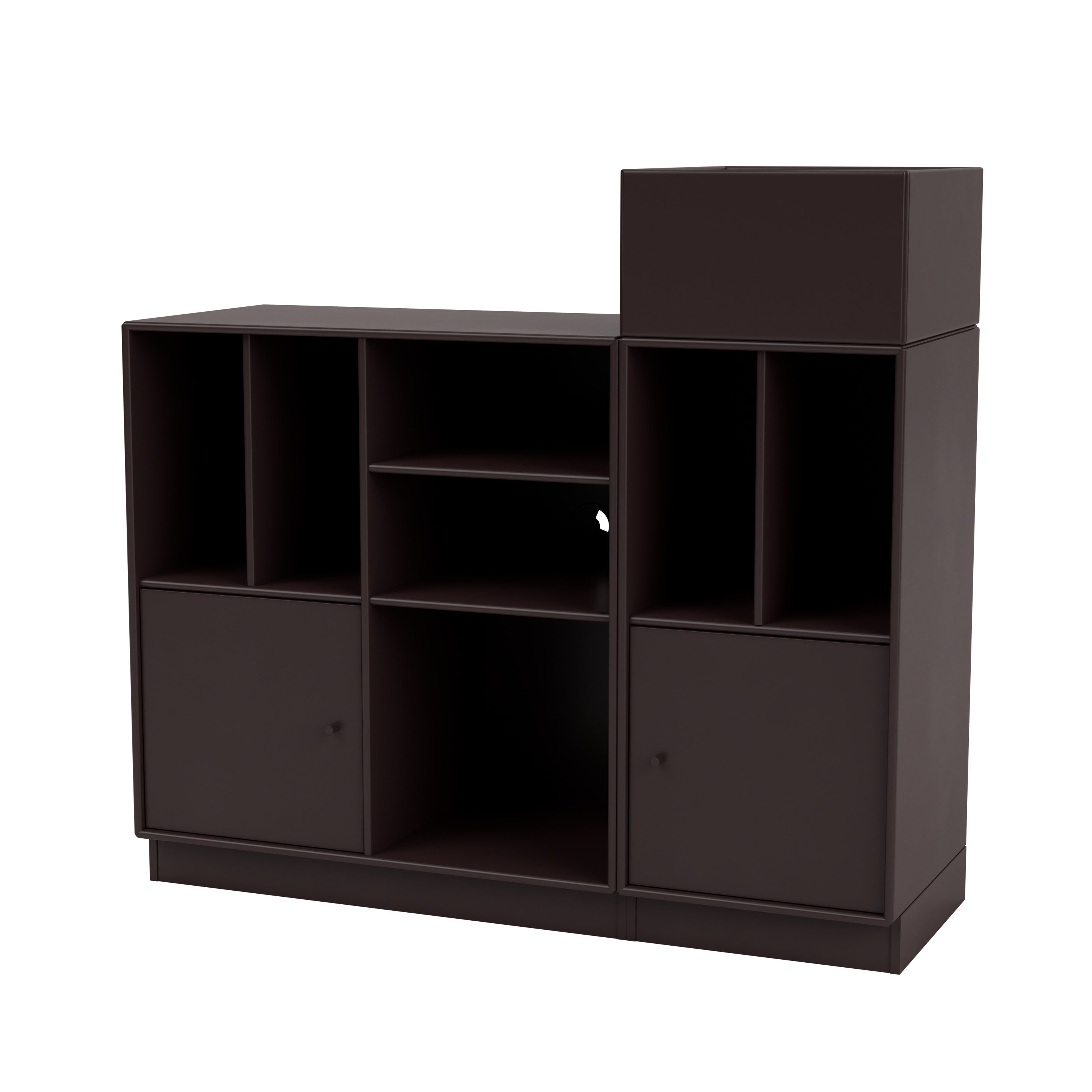Montana SPIN III reol til vinyler i Balsamic med sokkel 7 cm