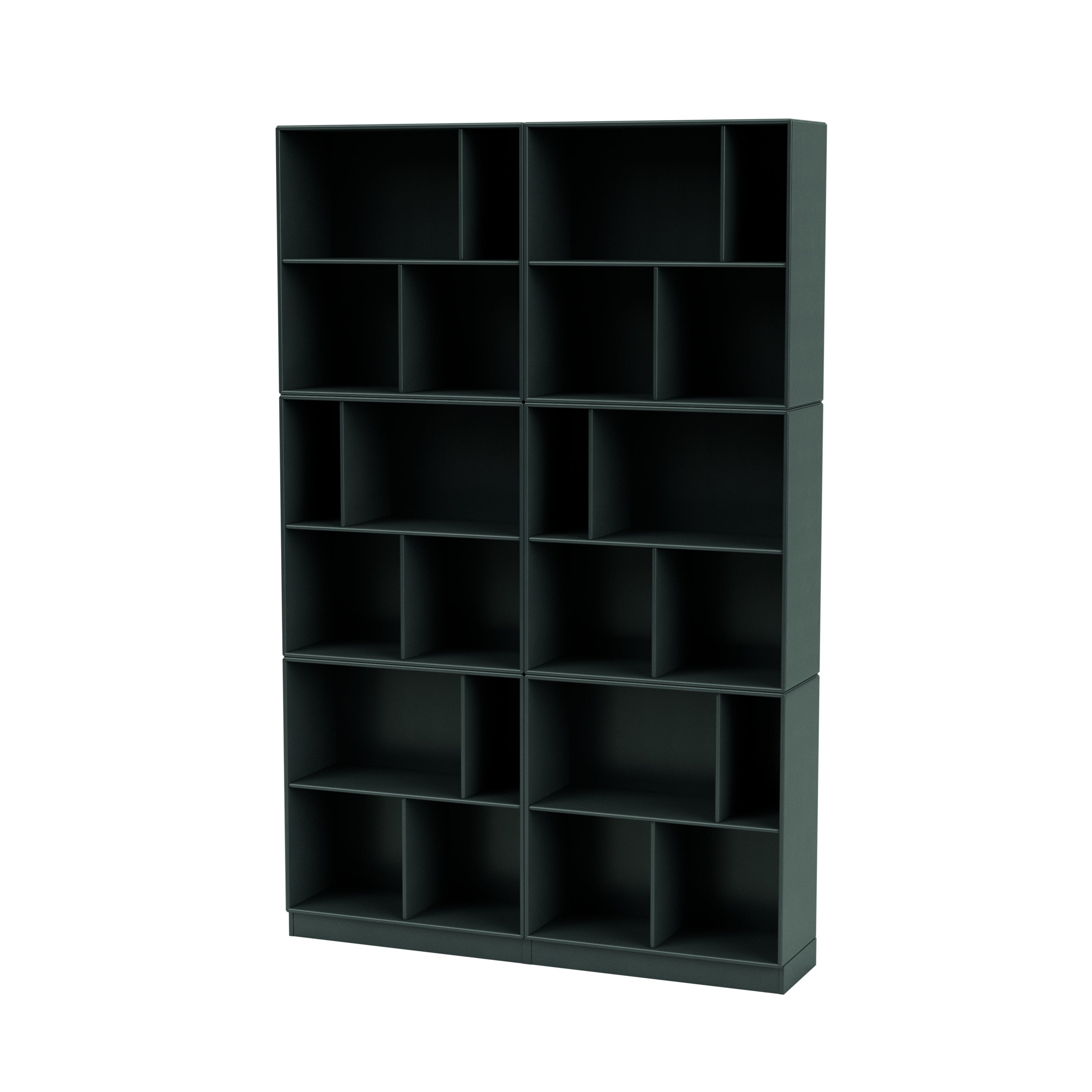 Montana READ klassisk bogreol i Black Jade med sokkel 7 cm