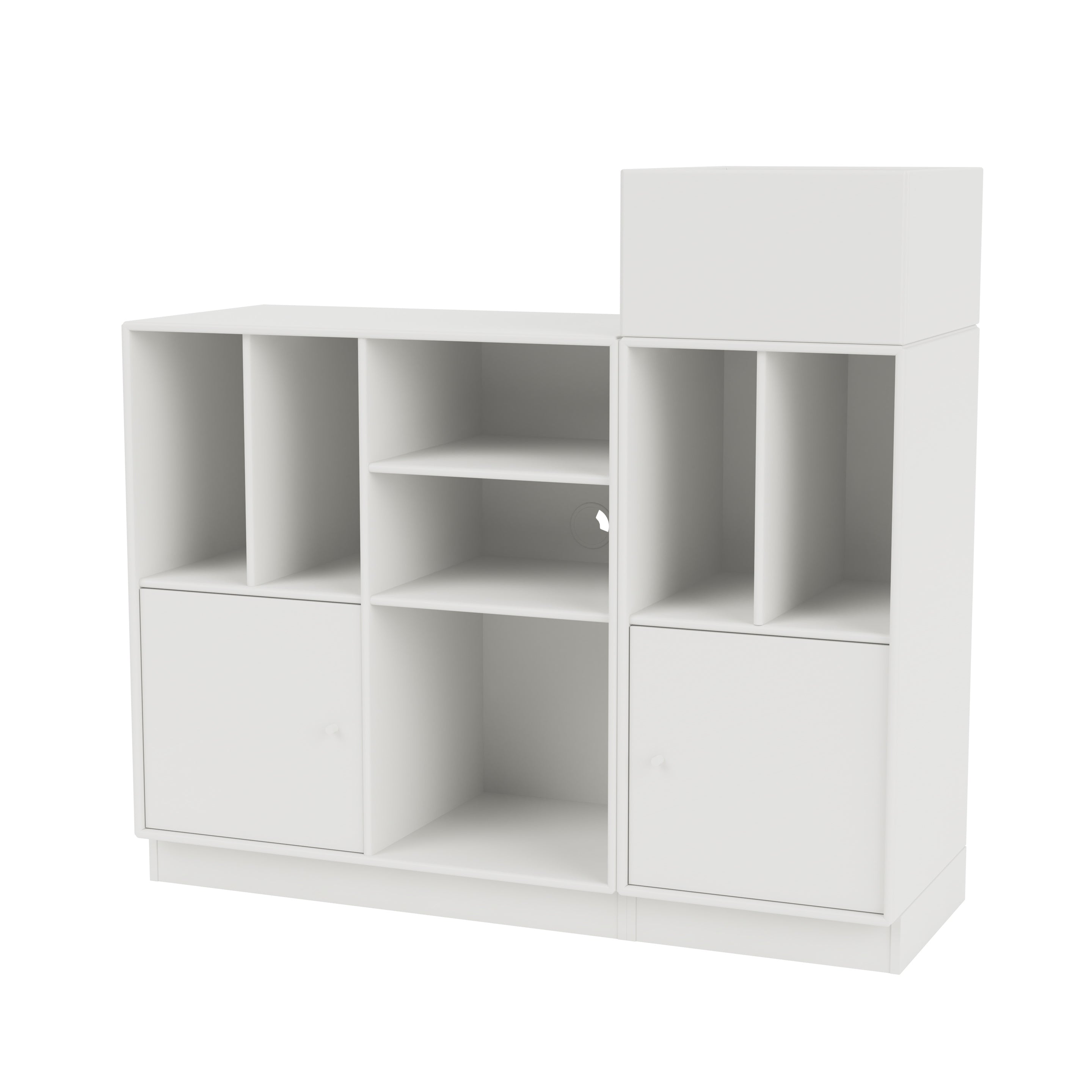 Montana SPIN III reol til vinyler i White med sokkel 7 cm