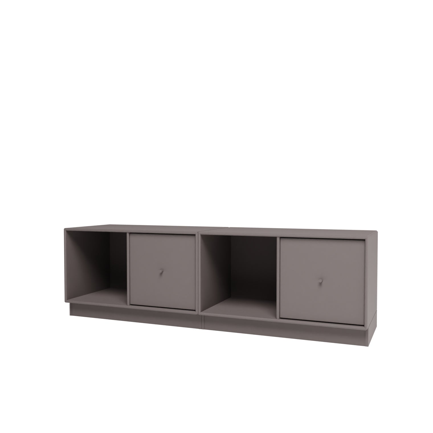 Montana REST II opbevaringsbænk i Coffee med sokkel 7 cm