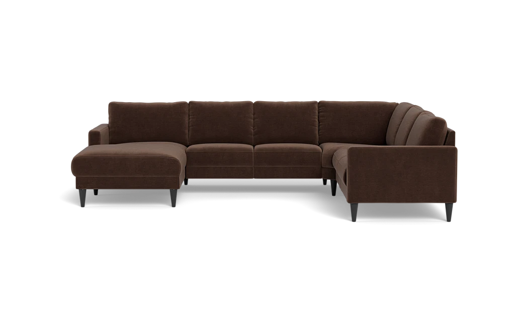 Stamford 2543 hjørnesofa med chaiselong - Adore velour - Coffee - Venstrevendt