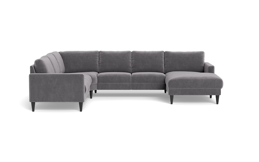 Stamford 2543 hjørnesofa med chaiselong - Adore velour - Dolphin - Højrevendt