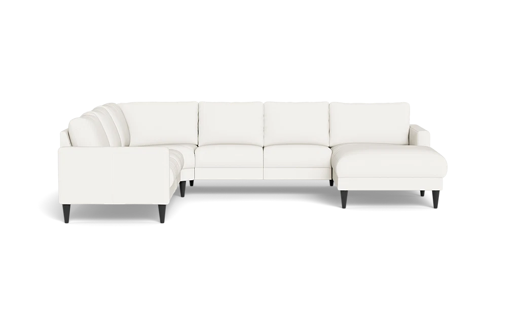 Stamford 2543 hjørnesofa med chaiselong - Semianilin/spalt læder - White - Højrevendt
