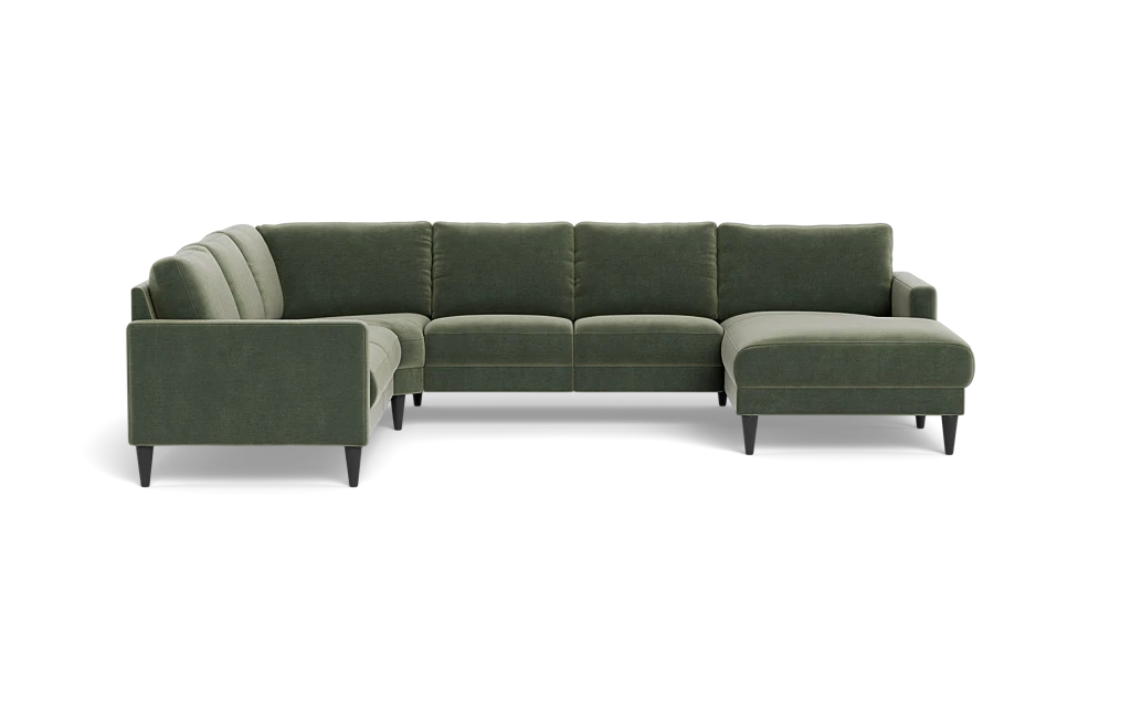Stamford 2543 hjørnesofa med chaiselong - Adore velour - Hunter - Højrevendt