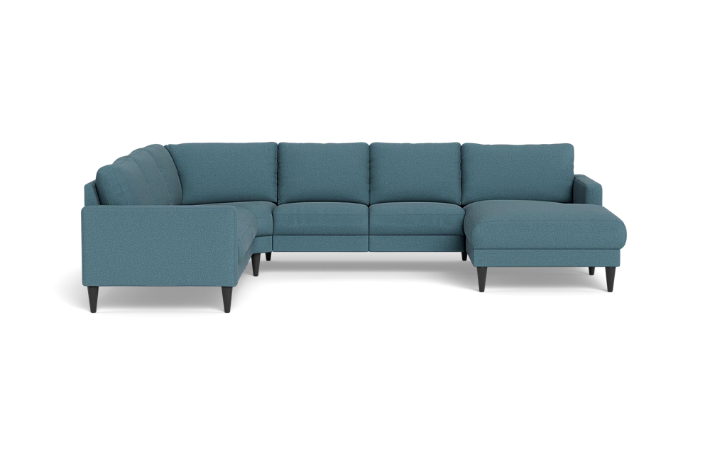 Stamford 2543 hjørnesofa med chaiselong - New Ocean stof - Dark turquise - Højrevendt