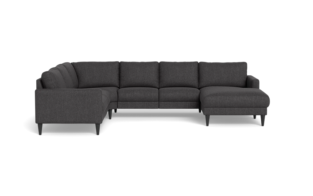 Stamford 2543 hjørnesofa med chaiselong - Vila stof - Dark Grey - Højrevendt