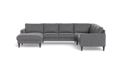 Stamford 2543 hjørnesofa med chaiselong - Fusion stof - Antracite - Venstrevendt
