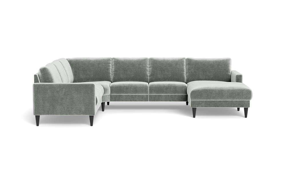 Stamford 2543 hjørnesofa med chaiselong - Adore velour - Steel - Højrevendt