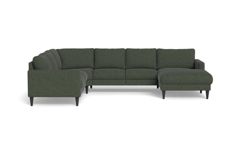 Stamford 2543 hjørnesofa med chaiselong - City stof - Green - Højrevendt