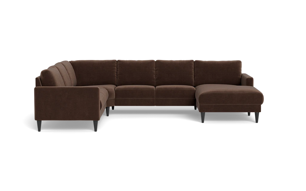 Stamford 2543 hjørnesofa med chaiselong - Adore velour - Coffee - Højrevendt