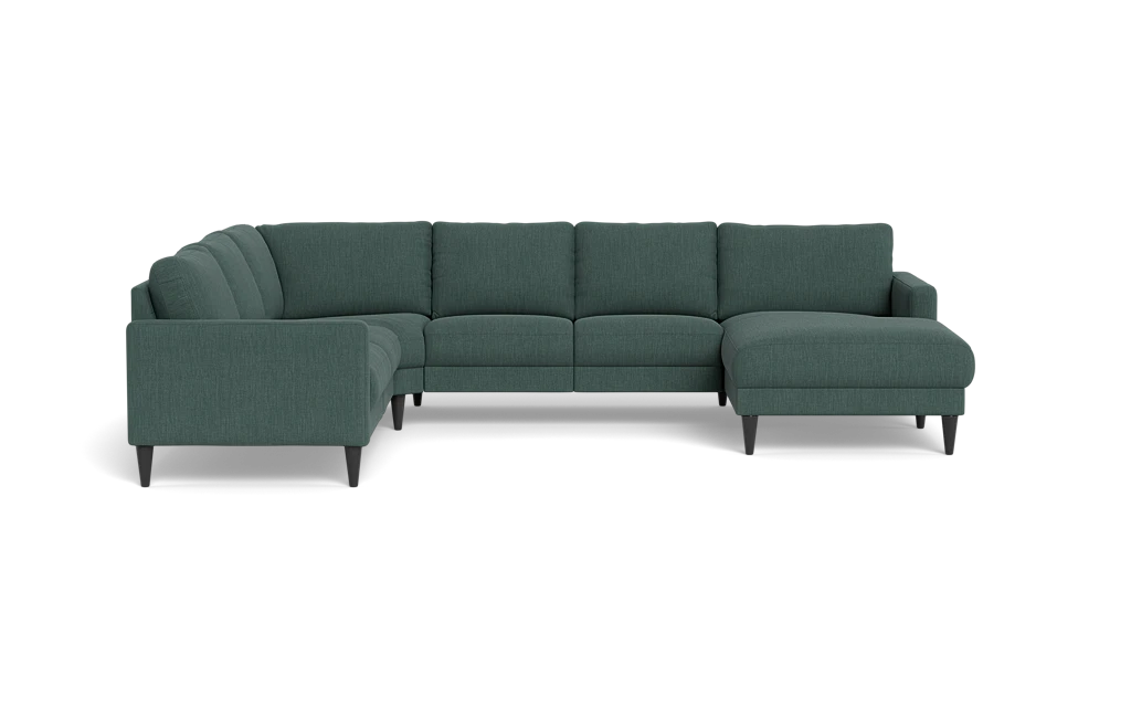 Stamford 2543 hjørnesofa med chaiselong - Lido stof - Dark Green - Højrevendt