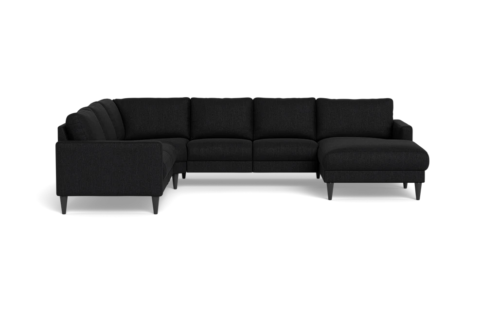Stamford 2543 hjørnesofa med chaiselong - Vila stof - Black - Højrevendt