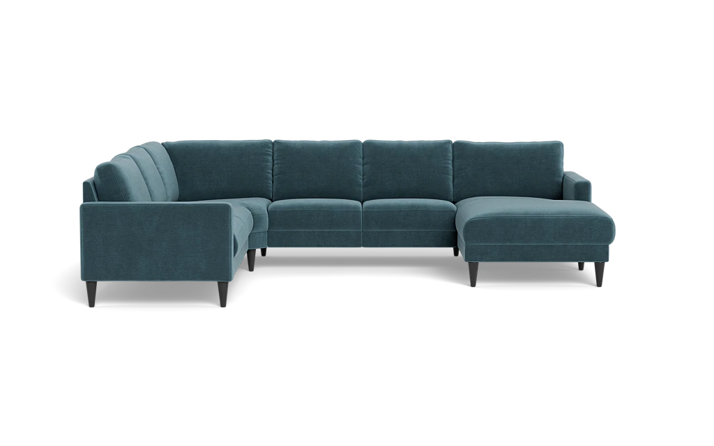 Stamford 2543 hjørnesofa med chaiselong - Adore velour - Petrol - Højrevendt