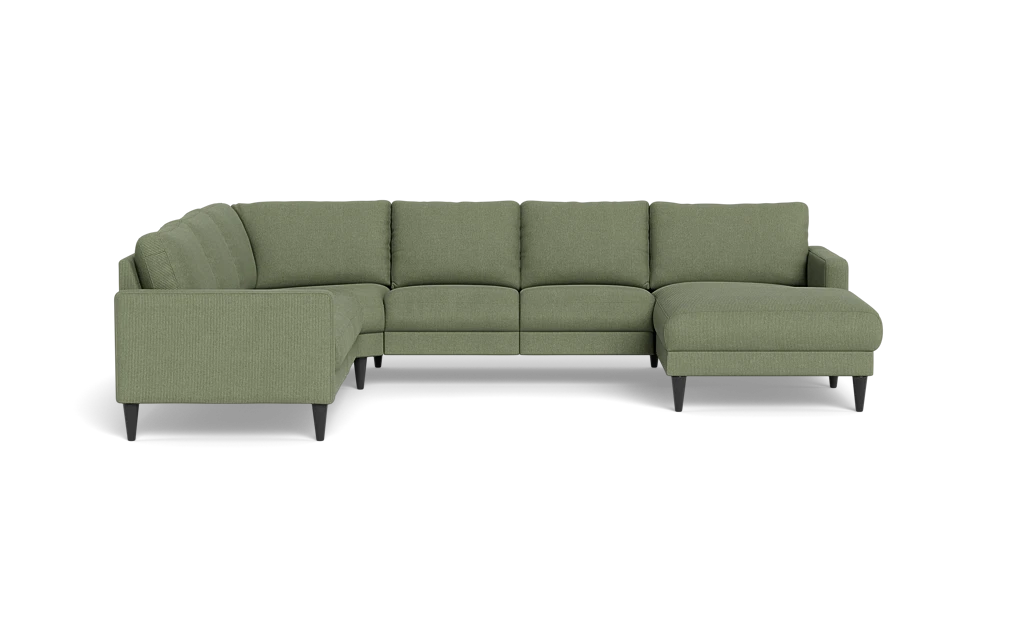 Stamford 2543 hjørnesofa med chaiselong - Rebel stof - Forest - Højrevendt