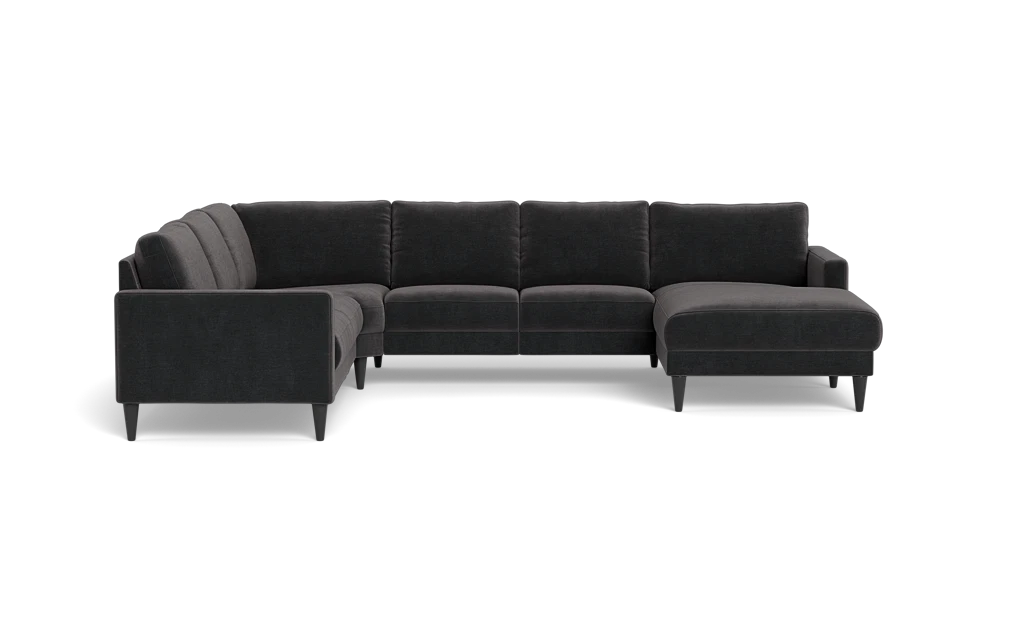 Stamford 2543 hjørnesofa med chaiselong - Adore velour - Anthracite - Højrevendt