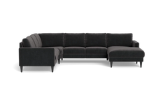 Stamford 2543 hjørnesofa med chaiselong - Adore velour - Anthracite - Højrevendt