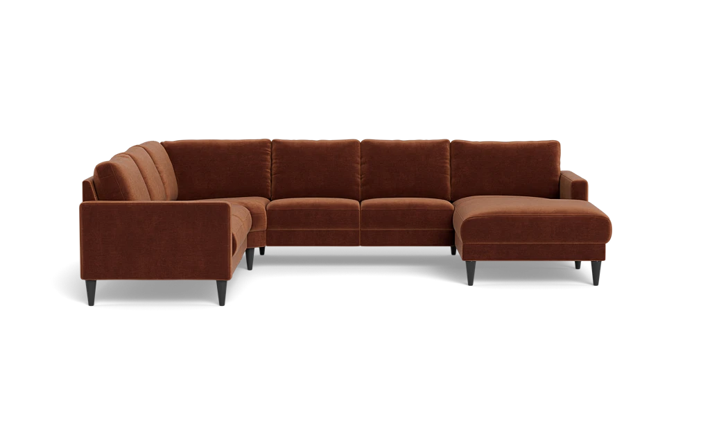 Stamford 2543 hjørnesofa med chaiselong - Adore velour - Copper - Højrevendt