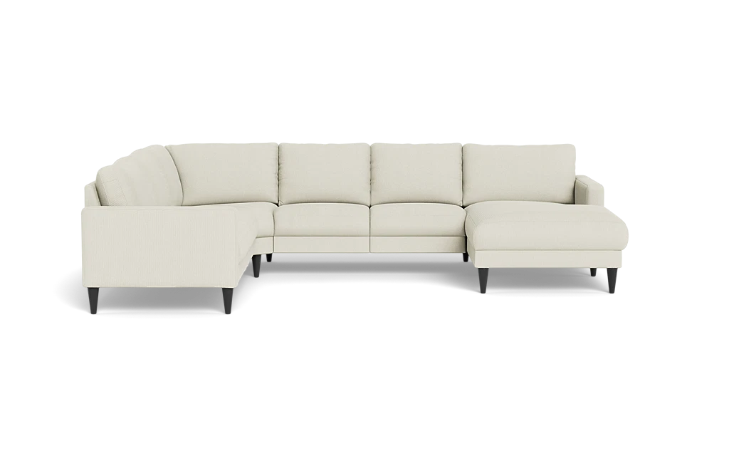 Stamford 2543 hjørnesofa med chaiselong - Rebel stof - Cream - Højrevendt