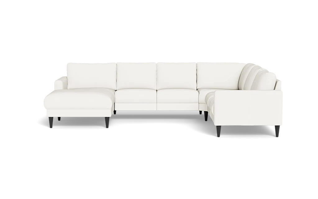 Stamford 2543 hjørnesofa med chaiselong - Semianilin/spalt læder - White - Venstrevendt