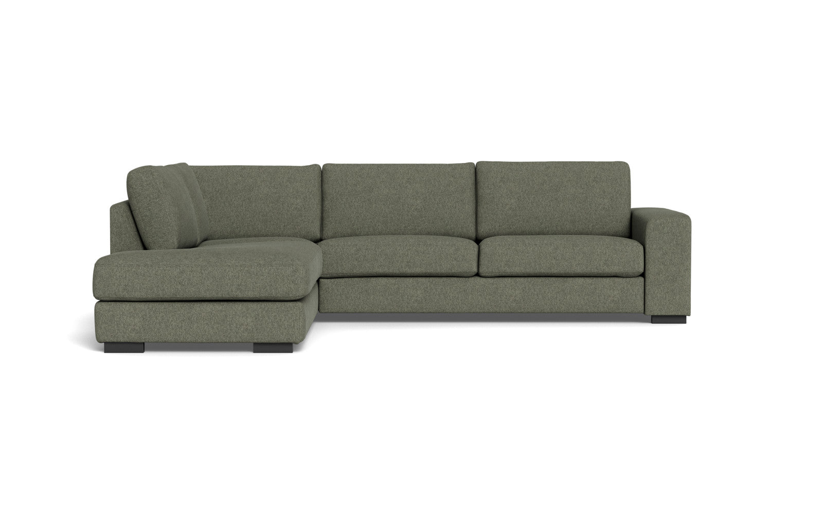 Malmø sofa med open end - Alis - Irma stof - 1614 turtel, Venstrevendt