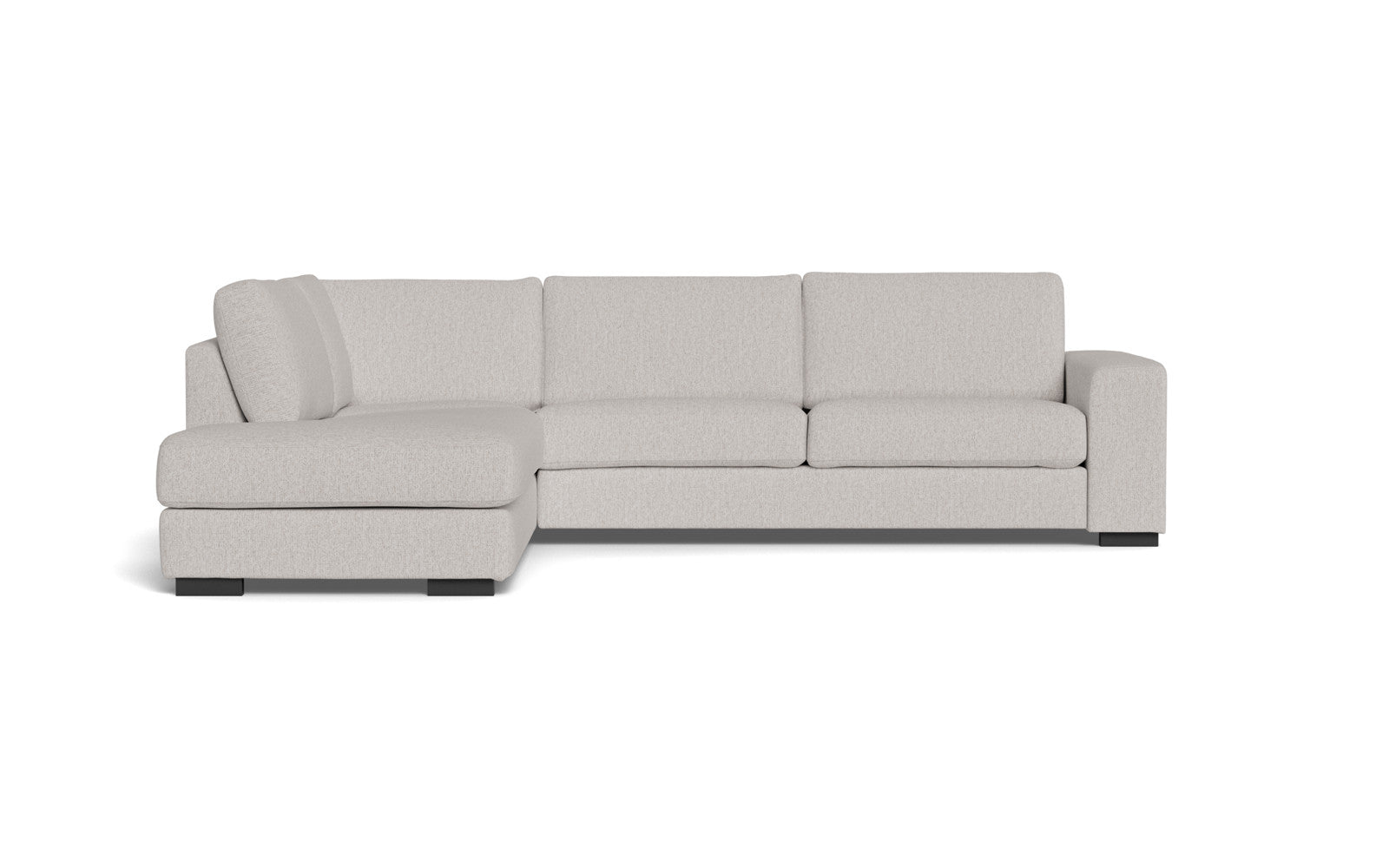 Malmø sofa med open end - Alis - Mito stof - 4296 Ash Grey, Venstrevendt