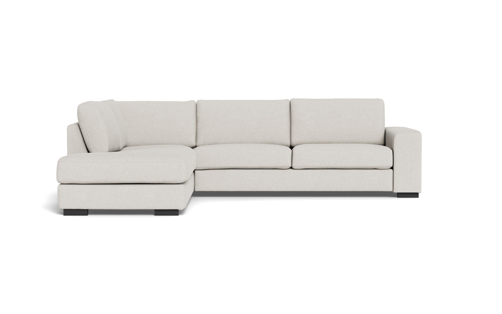 Malmø sofa med open end - Alis - Irma stof - 1611 White, Venstrevendt