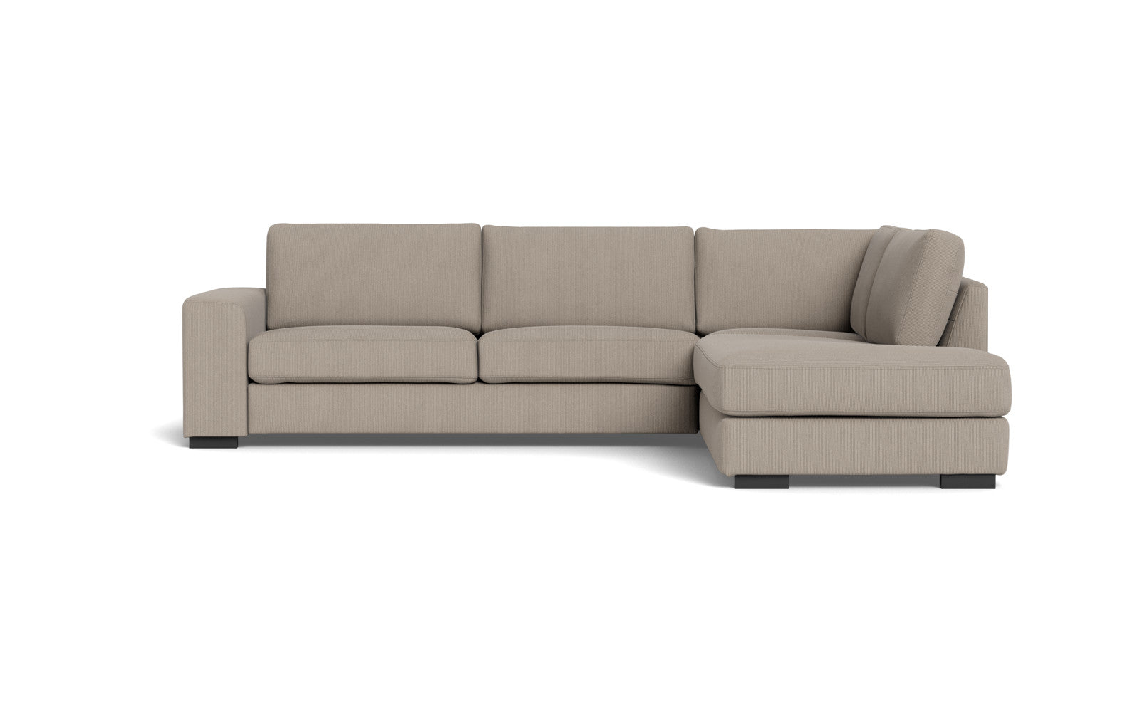 Malmø sofa med open end - Alis - Jump fløjl - Beige, Højrevendt