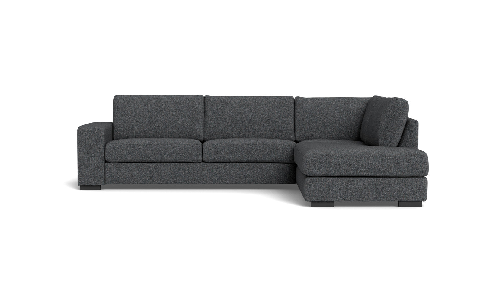 Malmø sofa med open end - Alis - Hevre stof - Blå 0982, Højrevendt