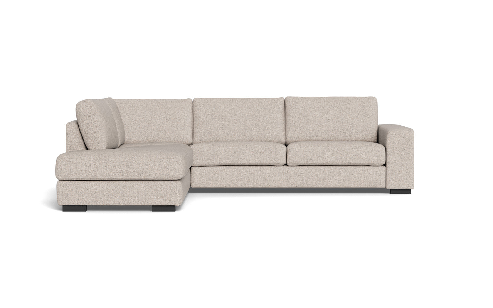 Malmø sofa med open end - Alis - Hevre stof - Beige 0980, Venstrevendt