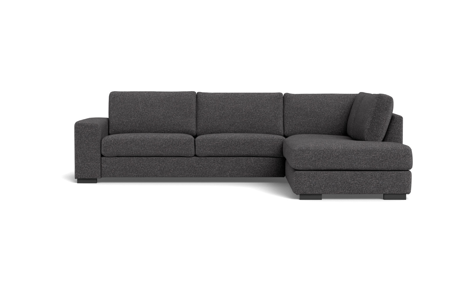 Malmø sofa med open end - Alis - Hevre stof - Grå 0984, Højrevendt