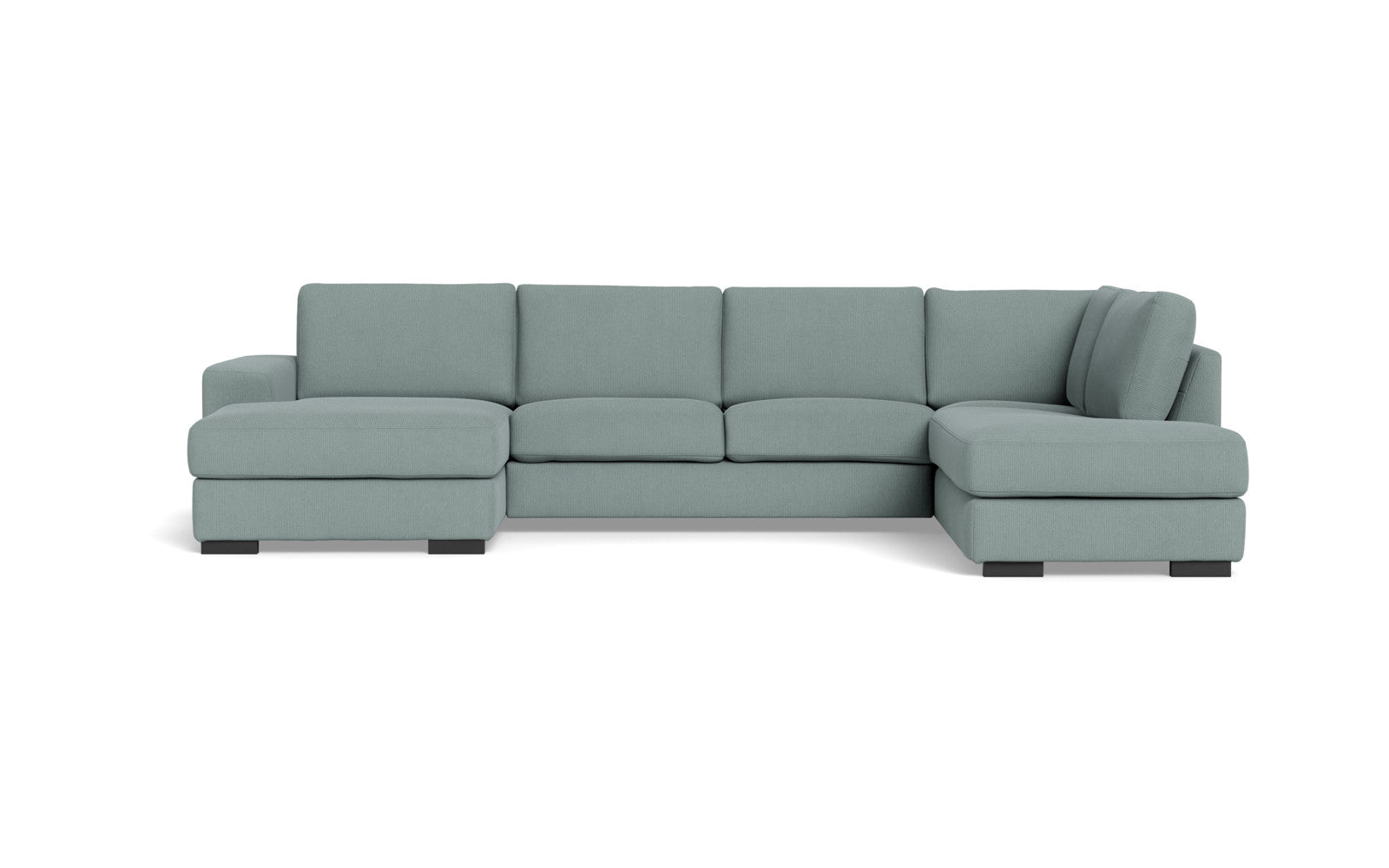 Malmø sofa med chaiselong og open end - Alis (L) - Jump fløjl - Mint, Højrevendt