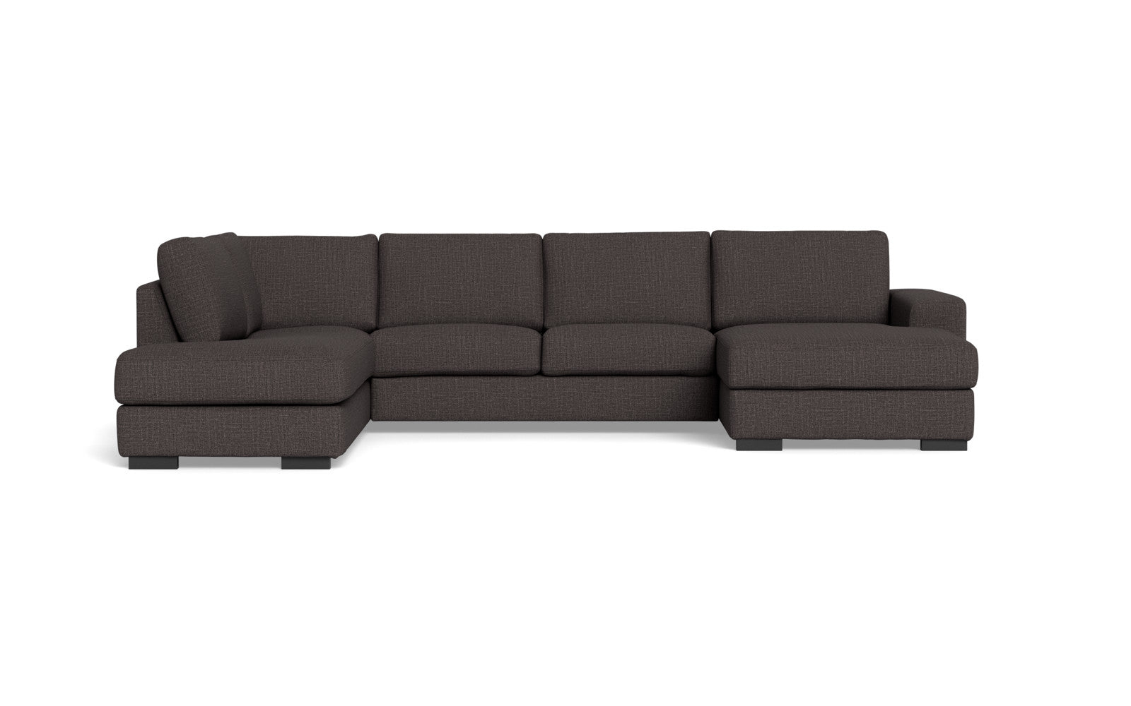 Malmø sofa med chaiselong og open end - Alis (S) - Melbourne stof - Anthracite 4180, Venstrevendt