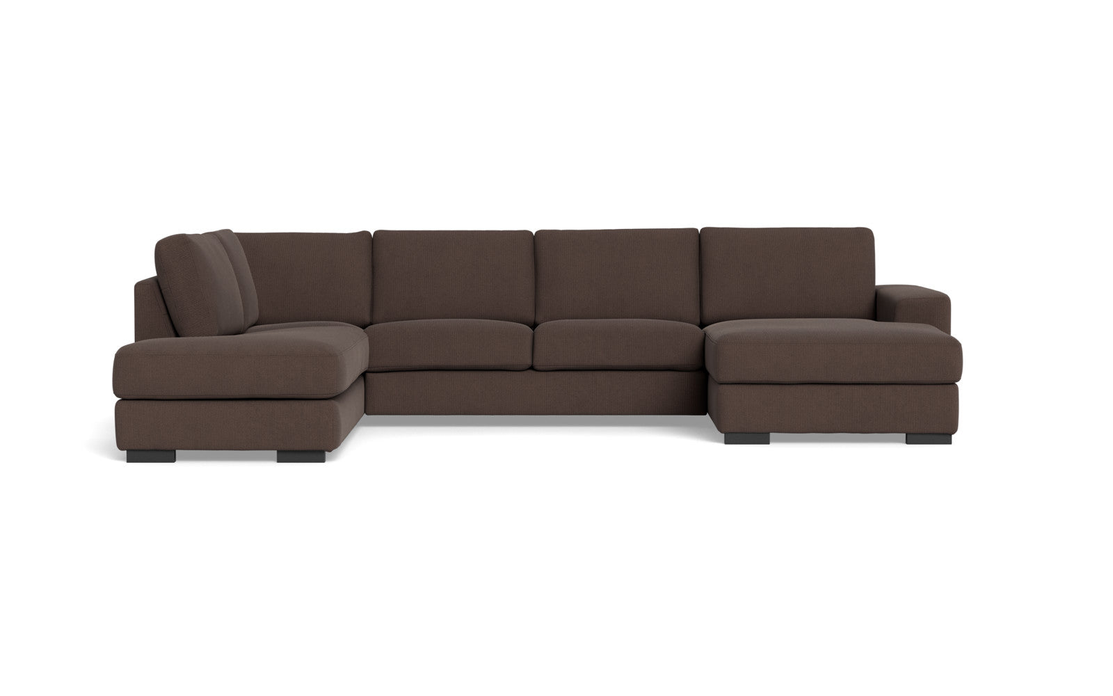 Malmø sofa med chaiselong og open end - Alis (L) - Jump fløjl - Brown, Venstrevendt
