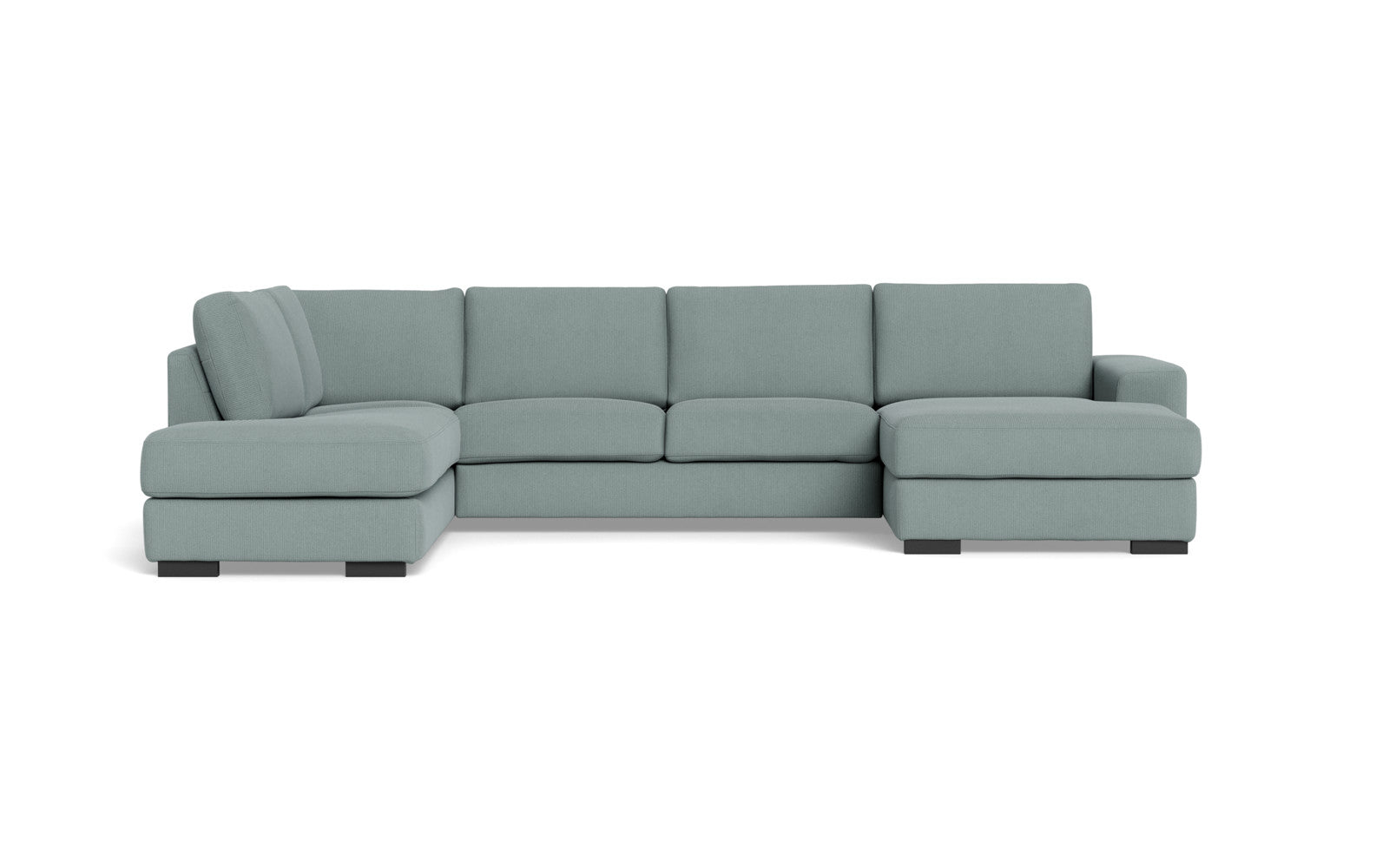 Malmø sofa med chaiselong og open end - Alis (L) - Jump fløjl - Mint, Venstrevendt