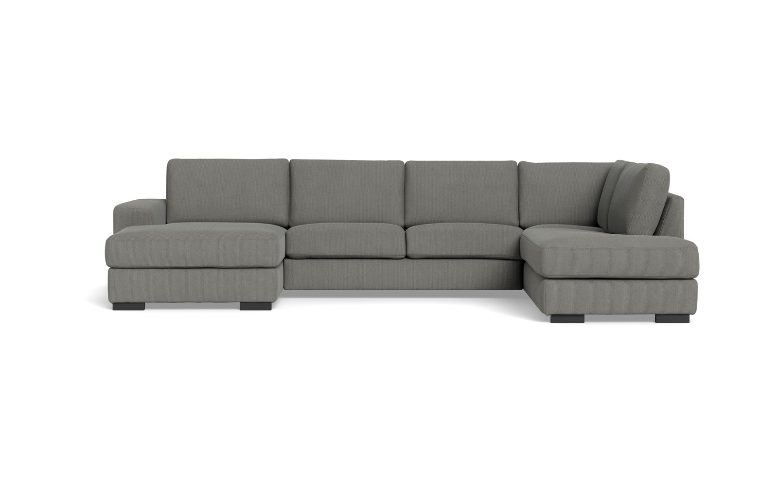 Malmø sofa med chaiselong og open end - Alis (L) - Jump fløjl - Grey, Højrevendt