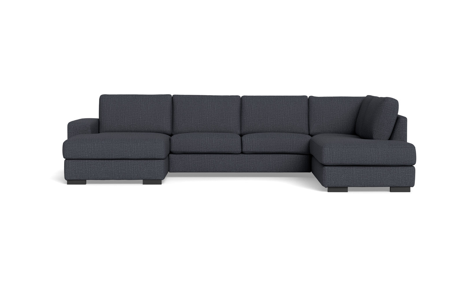 Malmø sofa med chaiselong og open end - Alis (L) - Melbourne stof - Blå 4178, Højrevendt
