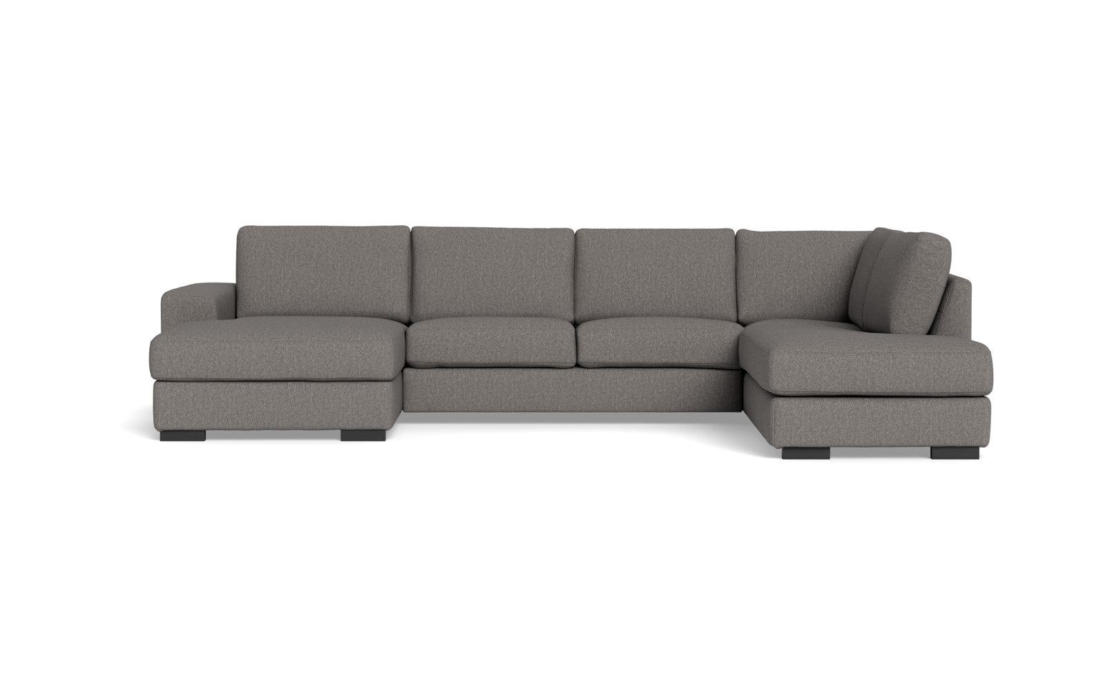 Malmø sofa med chaiselong og open end - Alis (L) - Mito stof - 4295 anthracite, Højrevendt