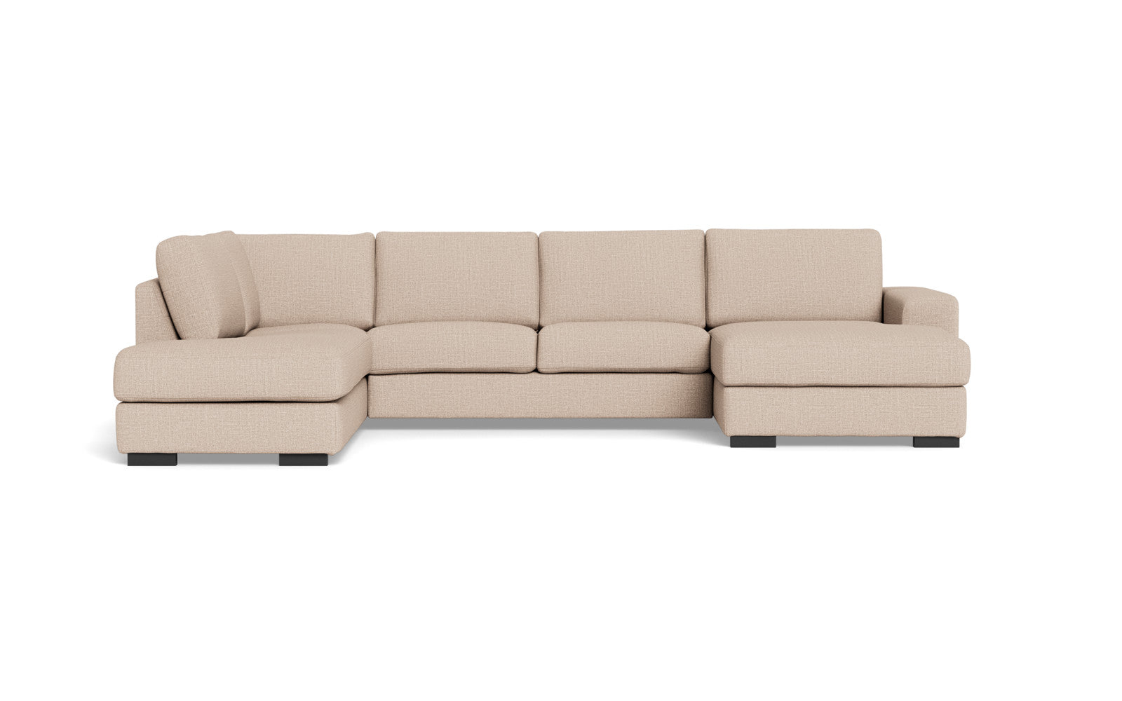 Malmø sofa med chaiselong og open end - Alis (L) - Melbourne stof - Beige 4172, Venstrevendt